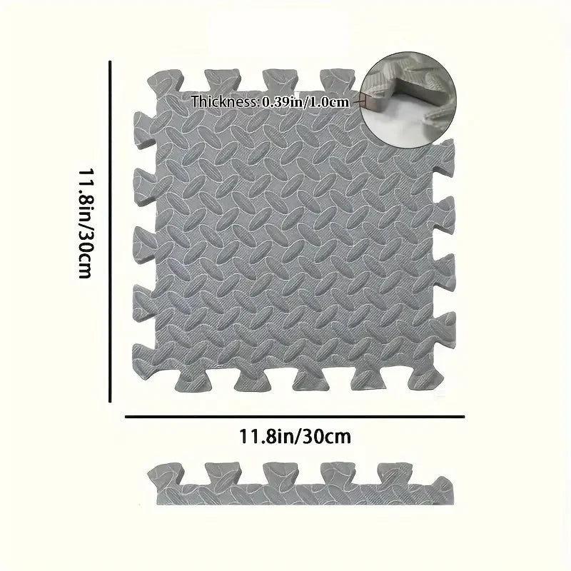 Esterilla de yoga entrelazada de 30x30 cm, 16 piezas, para gimnasio en casa y equipamiento de yoga. Alfombrilla protectora de espuma EVA antideslizante para suelos de fitness en interiores.
