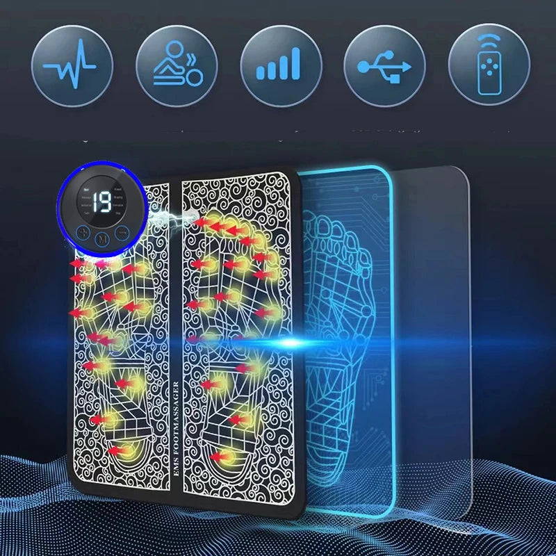 Almohadilla de masaje eléctrico para pies y masaje muscular
