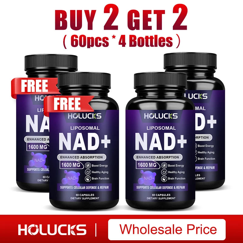 Suplemento NAD+ - con resveratrol, mejora la vitalidad celular, la reparación celular, antienvejecimiento, antioxidante, mejora la energía y la concentración.