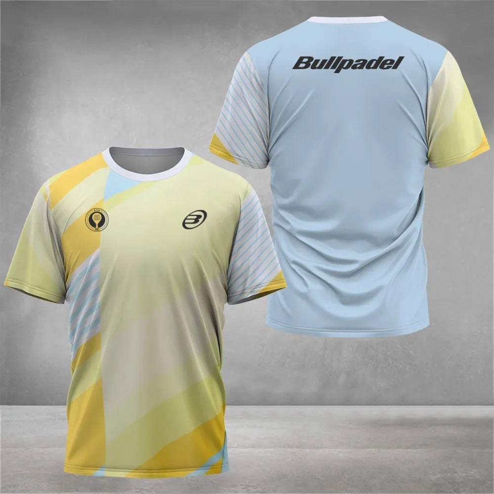 Camiseta de tenis de manga corta transpirable Cool Padel para hombre, de secado rápido, ideal para el verano.