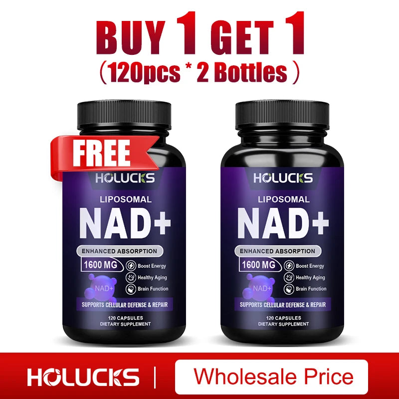 Suplemento NAD+ - con resveratrol, mejora la vitalidad celular, la reparación celular, antienvejecimiento, antioxidante, mejora la energía y la concentración.