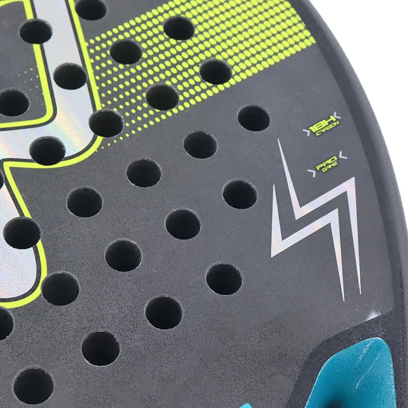 Pala de pádel de fibra de carbono personalizada 3K 12K 18K con un hermoso diseño para tenis de playa y uso deportivo
