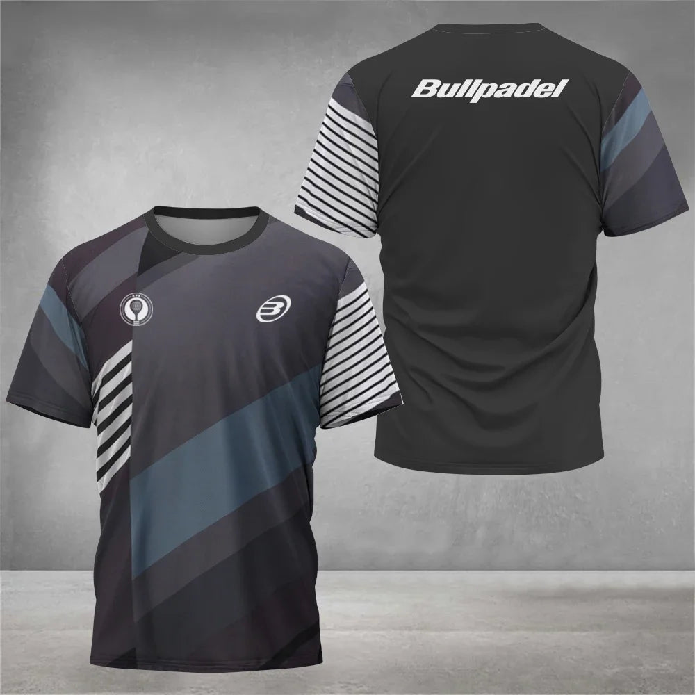 Camiseta de tenis de manga corta transpirable Cool Padel para hombre, de secado rápido, ideal para el verano.