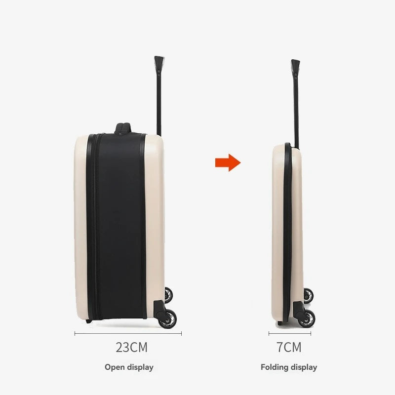 Maleta plegable con ruedas - 20" y 24" Equipaje de viaje ligero y plegable para viajes de negocios y vacaciones