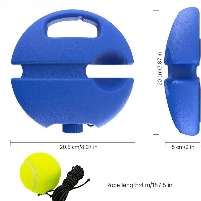Base de entrenamiento de tenis resistente con elástico, adecuada para tenis en interiores y exteriores, para entrenamiento de rebote y accesorios de pádel.