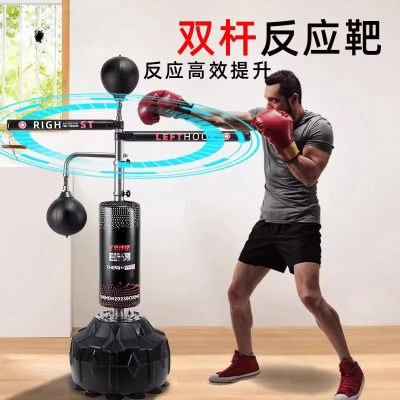 🥊 Sistema de Entrenamiento de Reflejos 360° con Barra Giratoria y Speed Balls