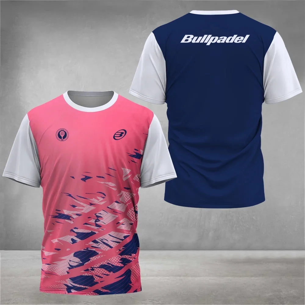 Camiseta de tenis de manga corta transpirable Cool Padel para hombre, de secado rápido, ideal para el verano.