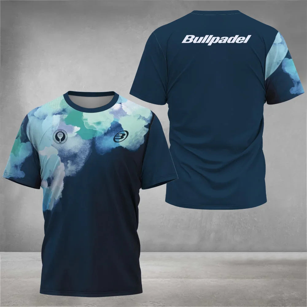Camiseta de tenis de manga corta transpirable Cool Padel para hombre, de secado rápido, ideal para el verano.