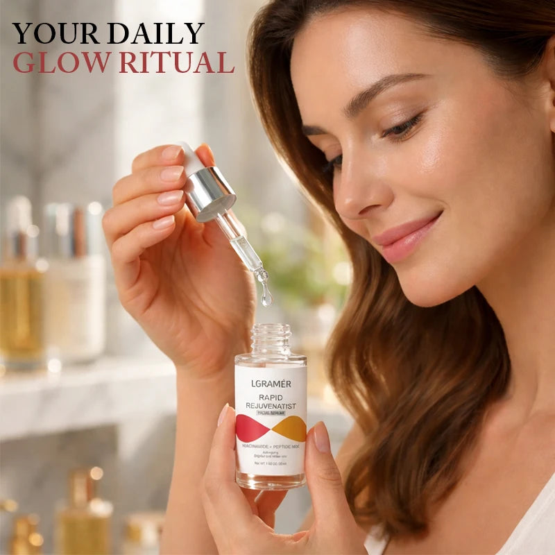 Sérum facial con péptidos de niacinamida de 30 ml/50 ml, esencia iluminadora antiedad, reduce la opacidad y unifica el tono de la piel.