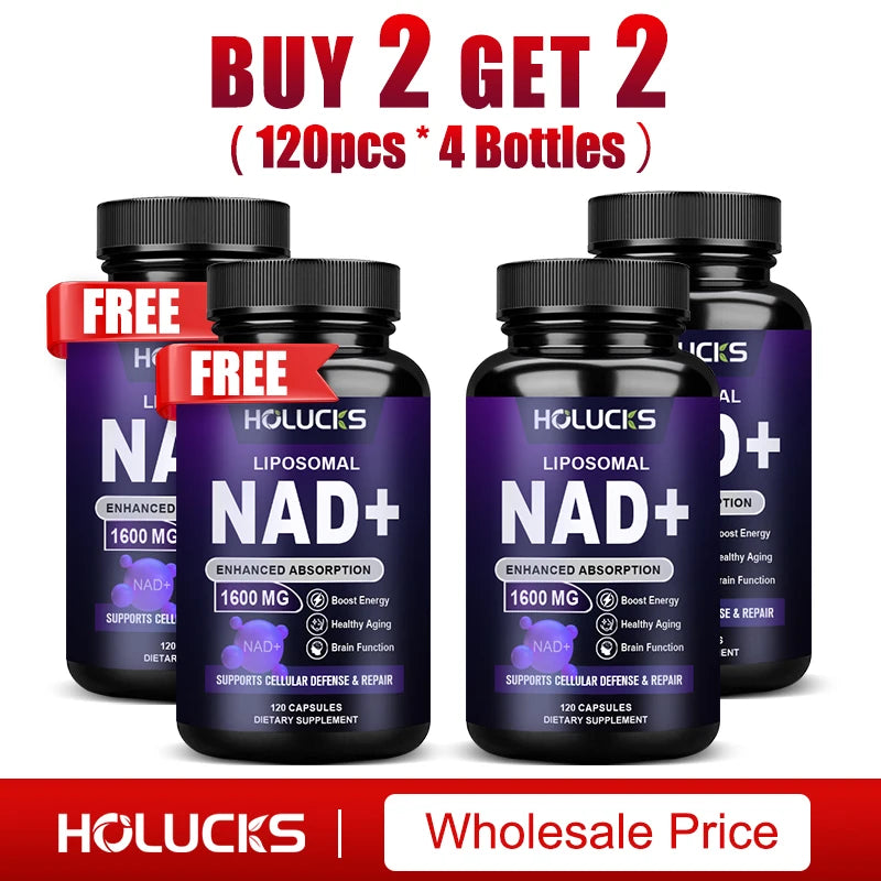Suplemento NAD+ - con resveratrol, mejora la vitalidad celular, la reparación celular, antienvejecimiento, antioxidante, mejora la energía y la concentración.