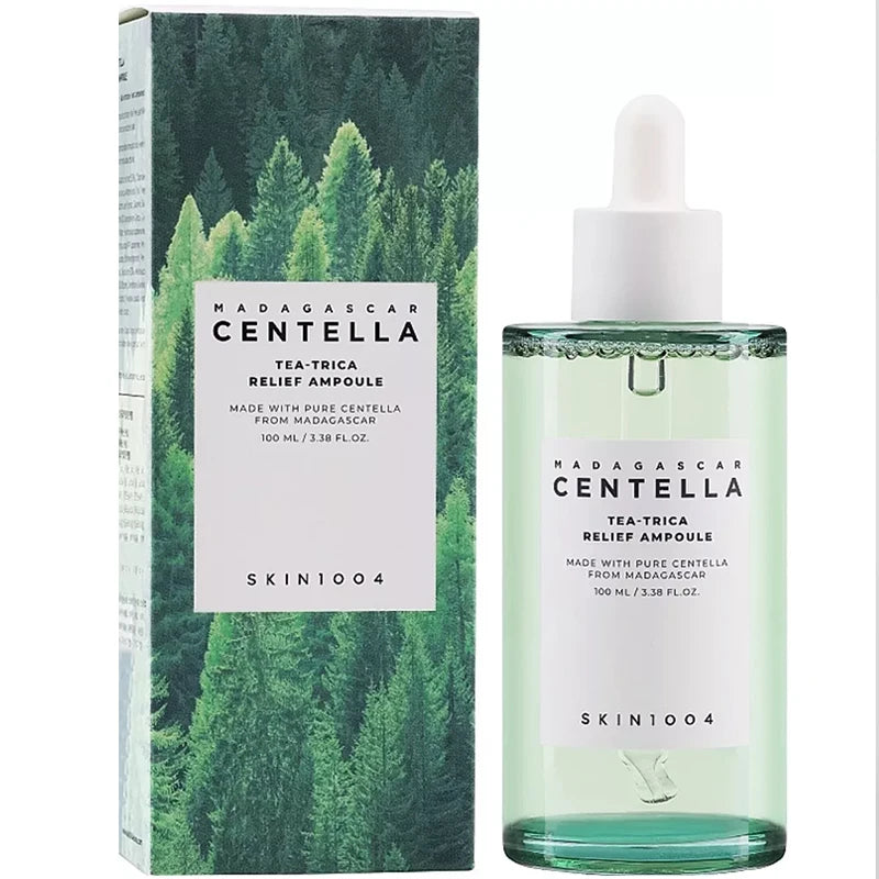 Ampolla de Centella Coreana, Sérum Hidratante Facial Iluminador, Calmante y Reparador de Poros, Suero Suave para el Cuidado Facial Diario.