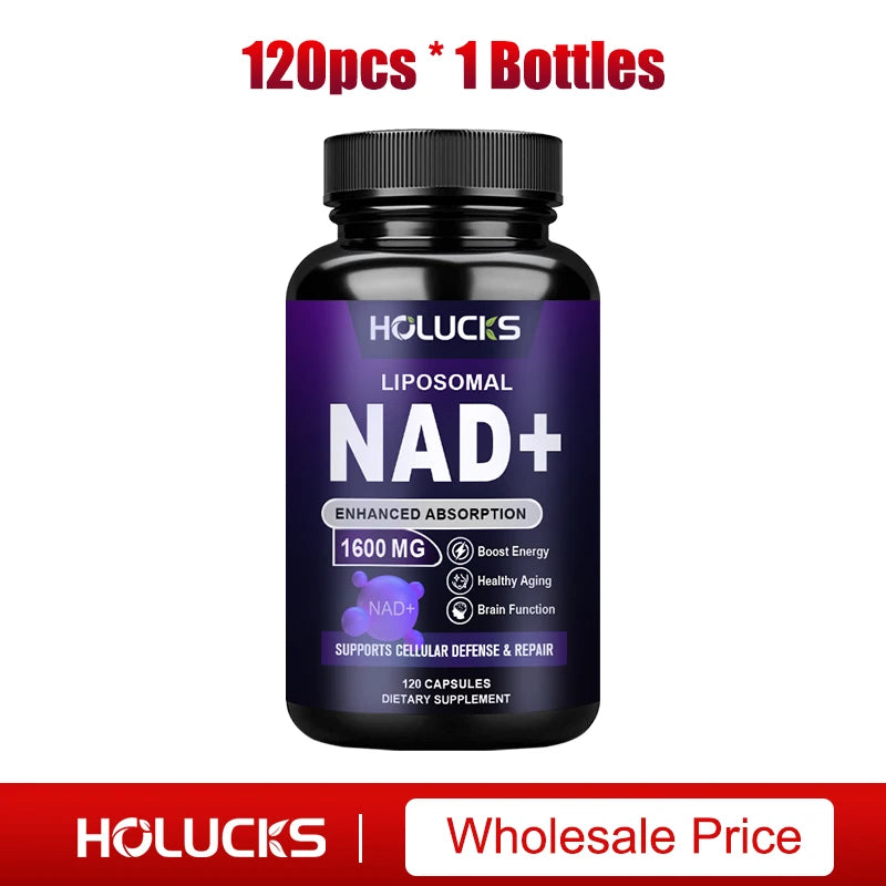 Suplemento NAD+ - con resveratrol, mejora la vitalidad celular, la reparación celular, antienvejecimiento, antioxidante, mejora la energía y la concentración.