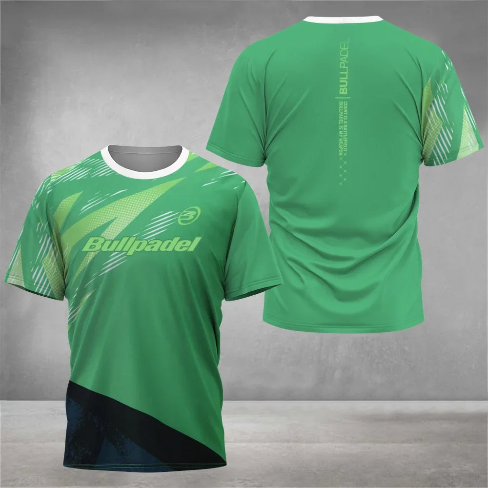 Camiseta de tenis de manga corta transpirable Cool Padel para hombre, de secado rápido, ideal para el verano.
