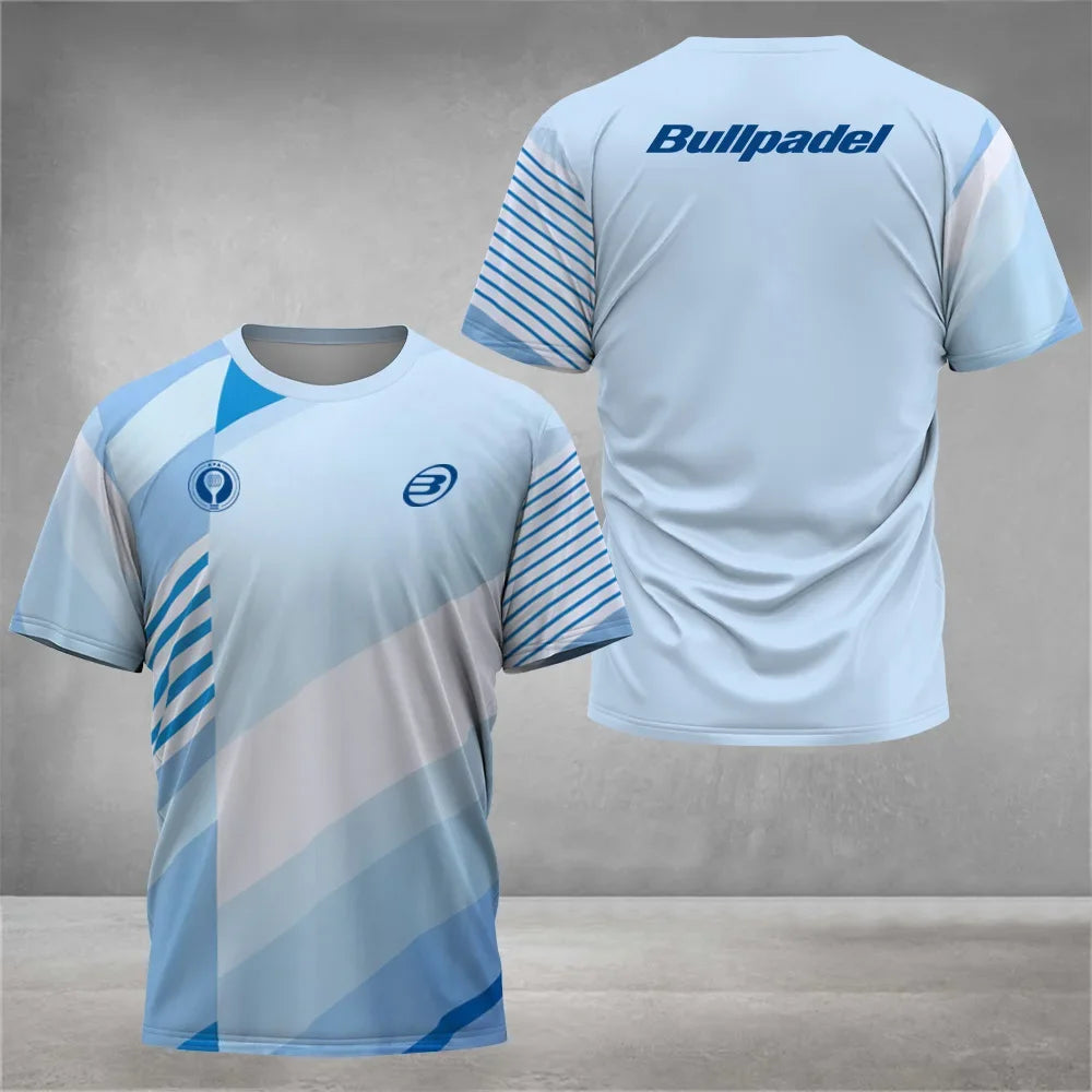 Camiseta de tenis de manga corta transpirable Cool Padel para hombre, de secado rápido, ideal para el verano.