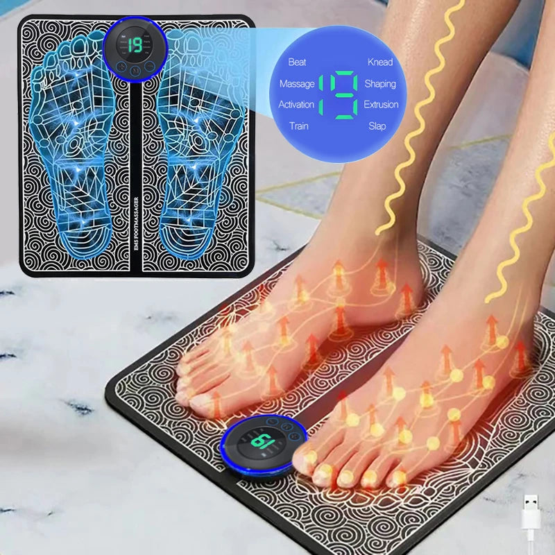 Almohadilla de masaje eléctrico para pies y masaje muscular
