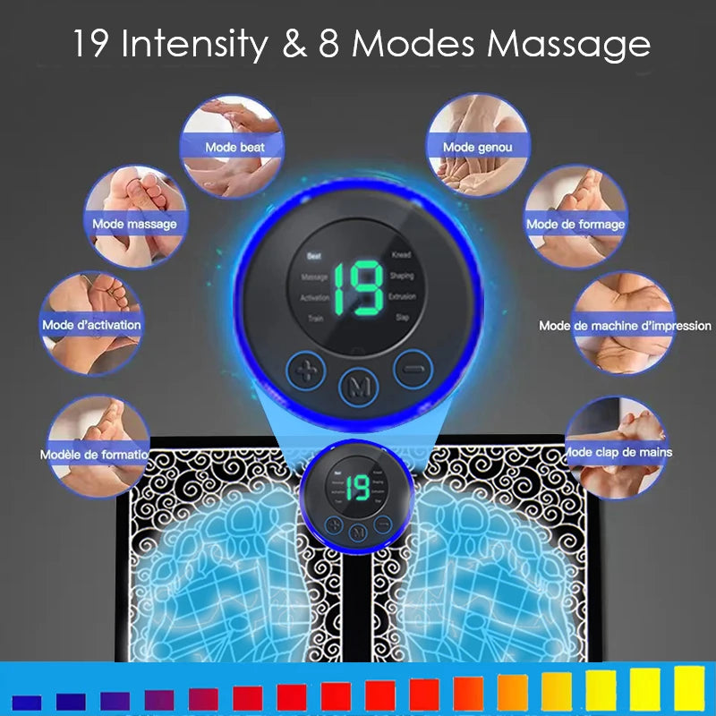 Almohadilla de masaje eléctrico para pies y masaje muscular
