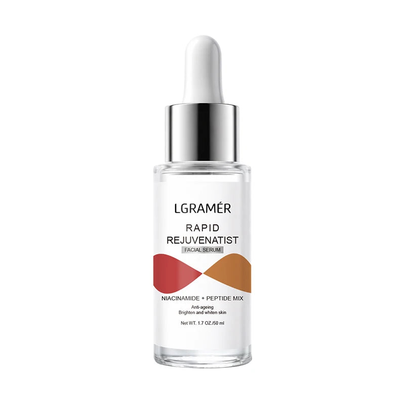 Sérum facial con péptidos de niacinamida de 30 ml/50 ml, esencia iluminadora antiedad, reduce la opacidad y unifica el tono de la piel.
