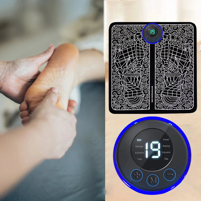 Almohadilla de masaje eléctrico para pies y masaje muscular