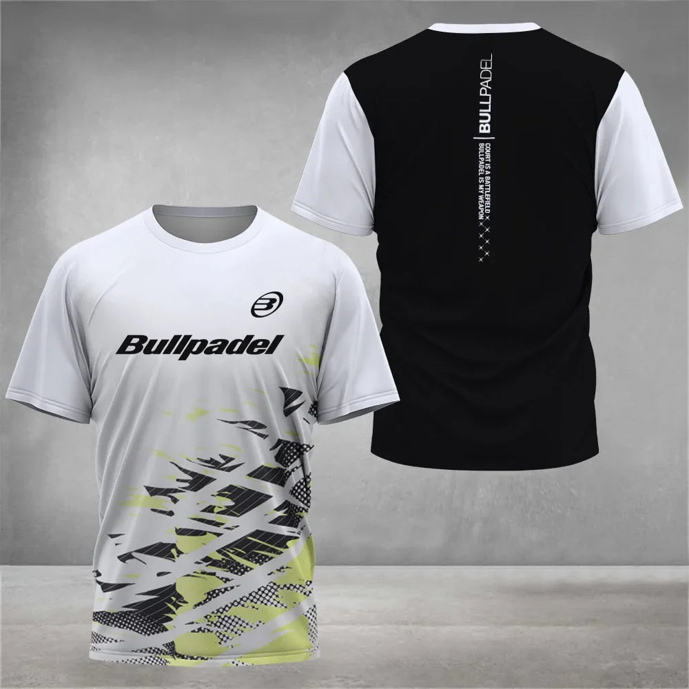 Camiseta de tenis de manga corta transpirable Cool Padel para hombre, de secado rápido, ideal para el verano.