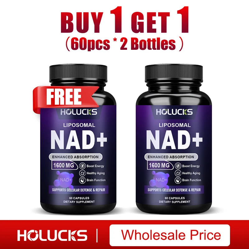 Suplemento NAD+ - con resveratrol, mejora la vitalidad celular, la reparación celular, antienvejecimiento, antioxidante, mejora la energía y la concentración.