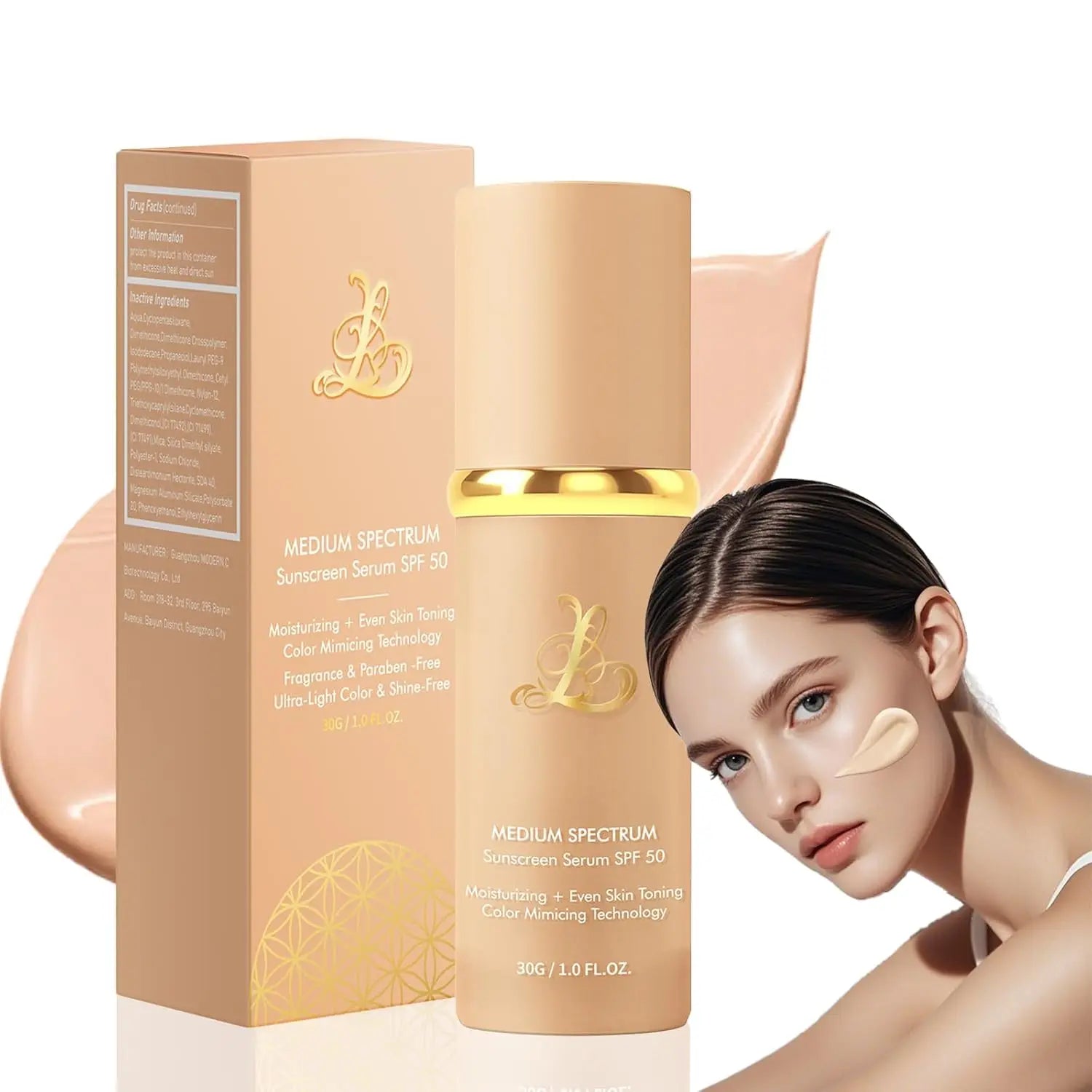 Base de maquillaje 4 en 1 que cambia de color: hidratante, corrector, protección solar, larga duración y resistente al agua.