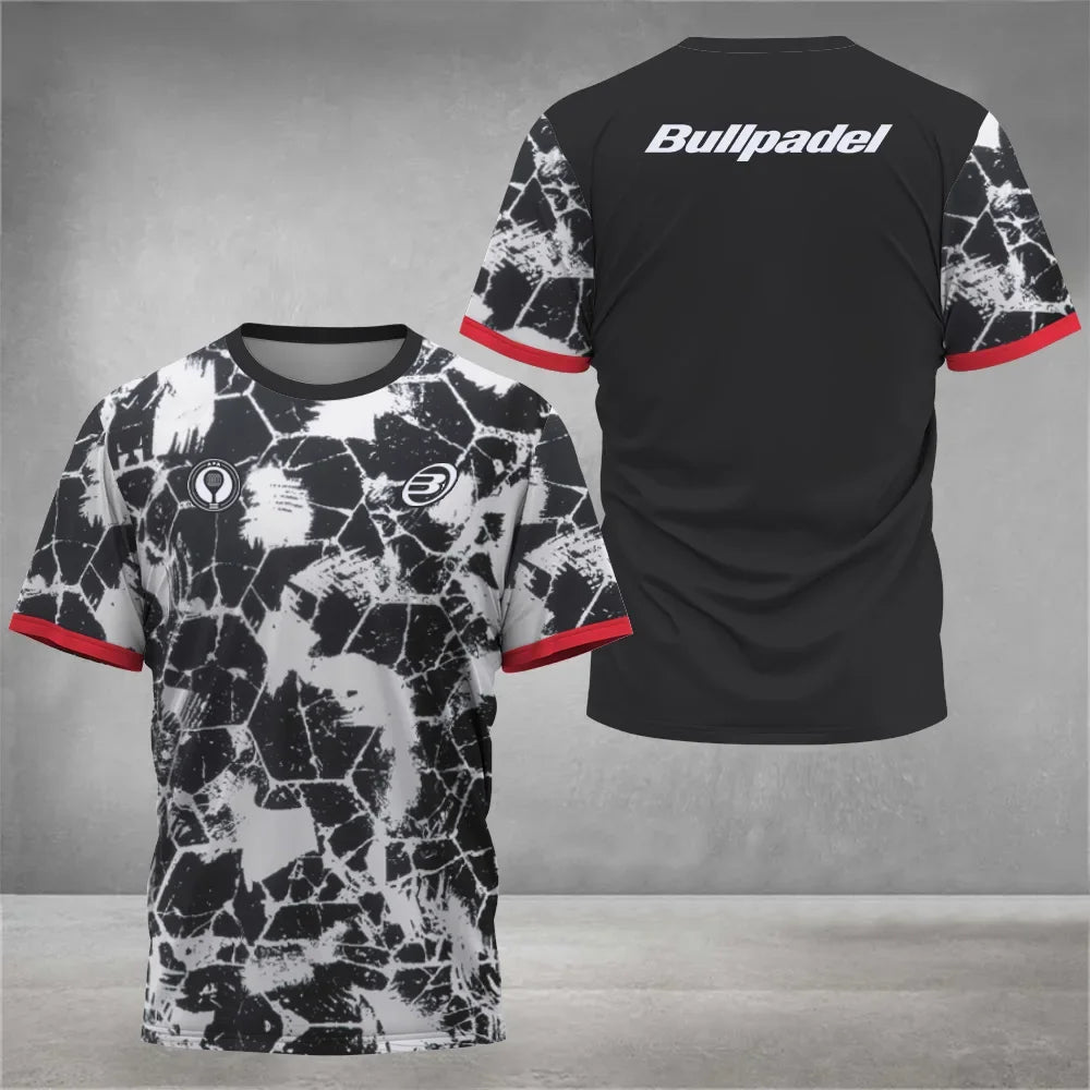 Camiseta de tenis de manga corta transpirable Cool Padel para hombre, de secado rápido, ideal para el verano.