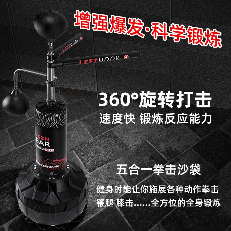 🥊 Sistema de Entrenamiento de Reflejos 360° con Barra Giratoria y Speed Balls