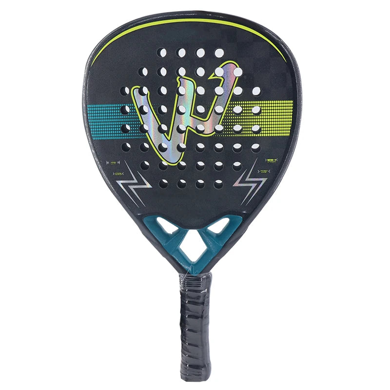 Pala de pádel de fibra de carbono personalizada 3K 12K 18K con un hermoso diseño para tenis de playa y uso deportivo
