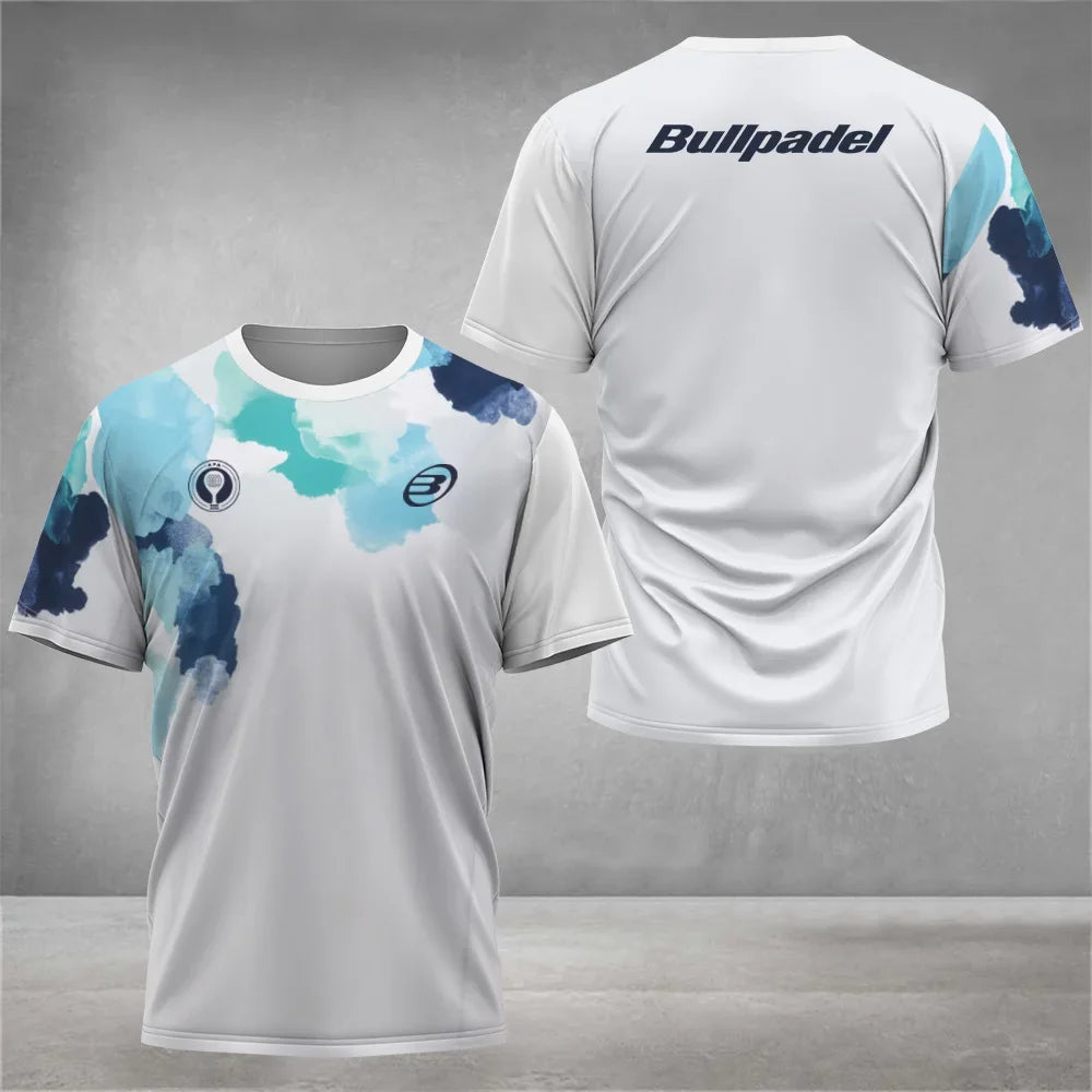 Camiseta de tenis de manga corta transpirable Cool Padel para hombre, de secado rápido, ideal para el verano.