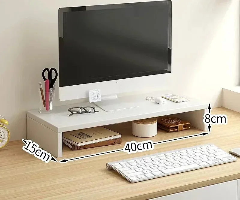 Soporte para ordenador portátil, pantalla de ordenador de sobremesa, escritorio elevado, almacenamiento de escritorio y almohadilla de almacenamiento elevada